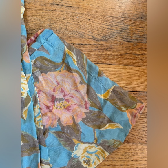 90s Vintage Floral Print Drawstring Pant By Carole Little - Picture 2 of 7